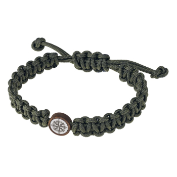 Ernstes Design, Herrenschmuck, Makramee Armband, Silk Wood, Edelstahl, A702